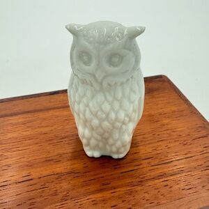 Vintage Otagiri Great Horned Owl White Porcelain Figurine Japan